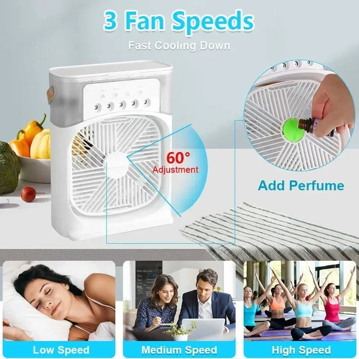 PORTABLE HUMIDIFIER/REFRIGERATOR MULTIFUNCTIONAL WITH LED